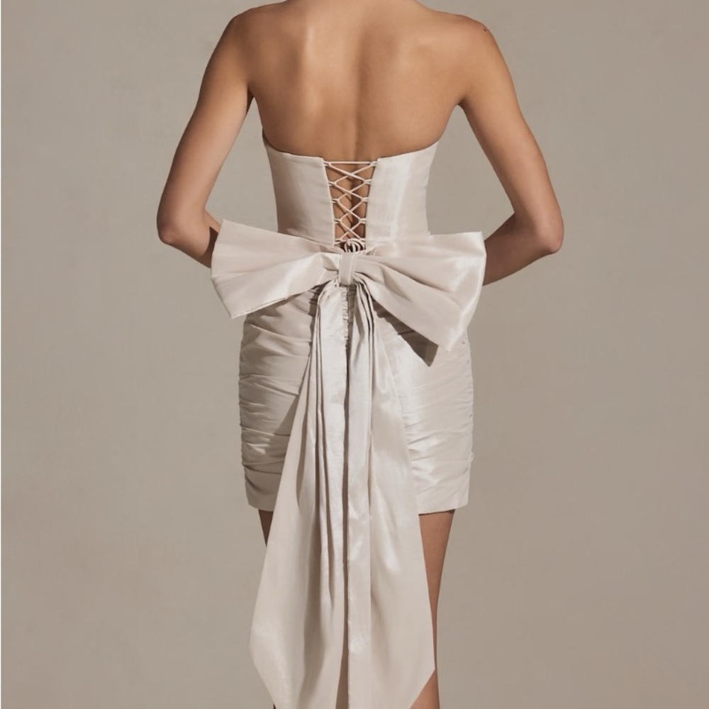 Elegant Dress, Bow-Detail Strapless Mini Dress. Wedding or Batchelor party!